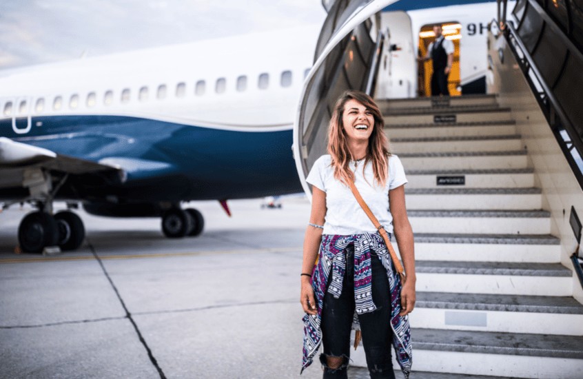 viajar de avião sozinha